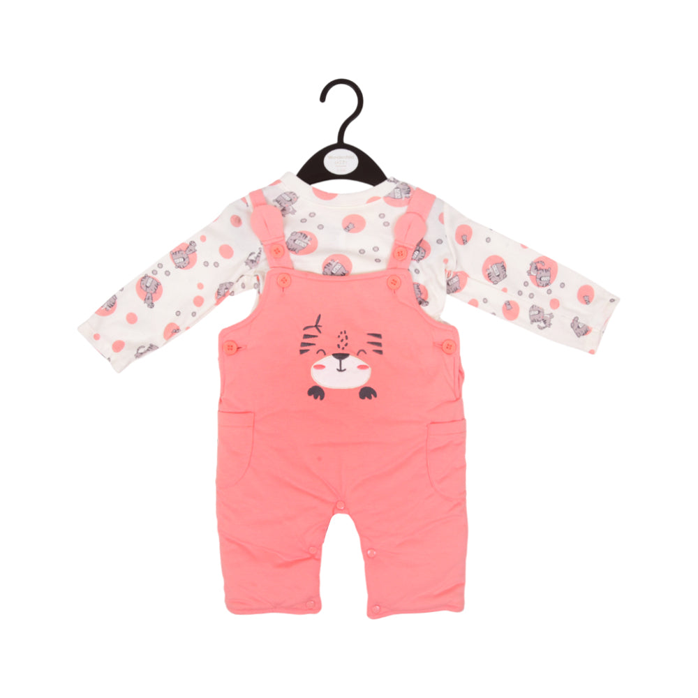 GIRLS L/S 2PC QUILTED ROMPER MZW-24 6-9M 241-022
