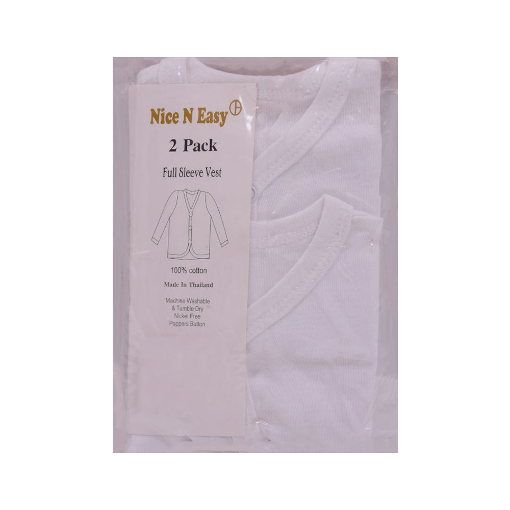 FRONT OPEN L/S VEST 2PC PACK NICE & EASY N-B MZW-24