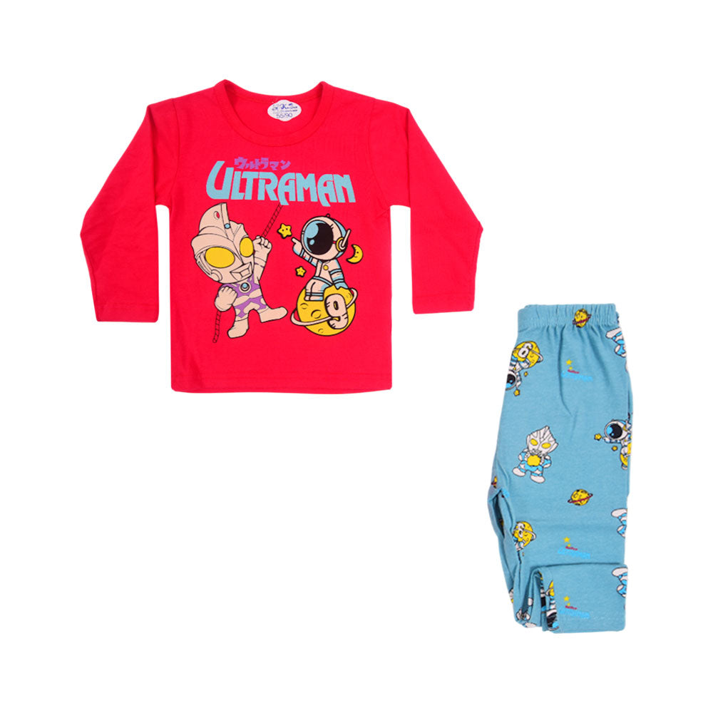BOYS L/S 2PC SLEEPING SUIT 9-12M MZW-24 04