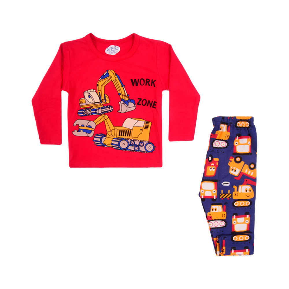 BOYS L/S 2PC SLEEPING SUIT 9-12M MZW-24 08