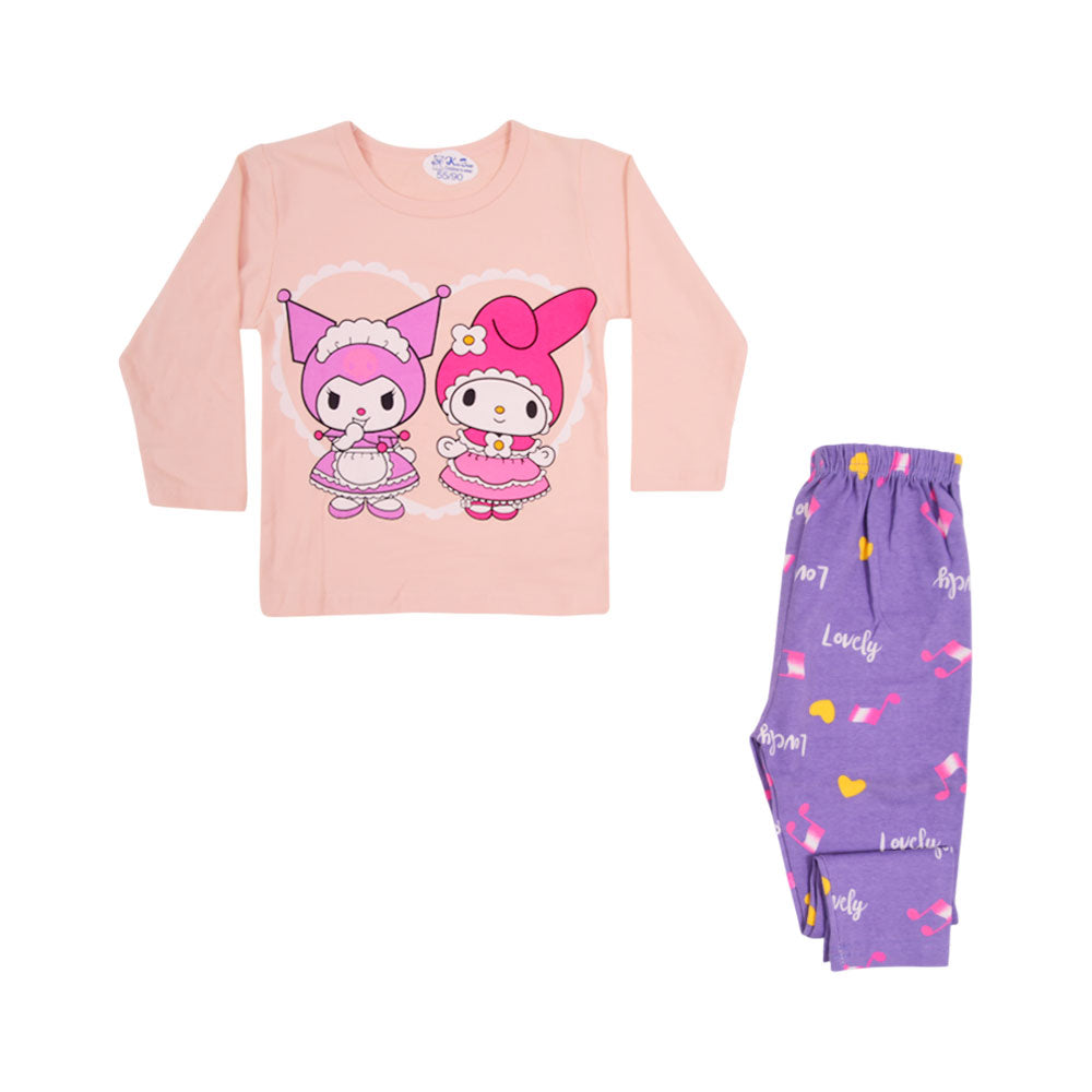 GIRLS L/S 2PC SLEEPING SUIT 9-12M MZW-24 020