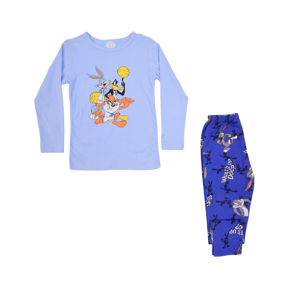 BOYS L/S 2PC SLEEPING SUIT CHR MZW-24 4-5 YEAR N-5