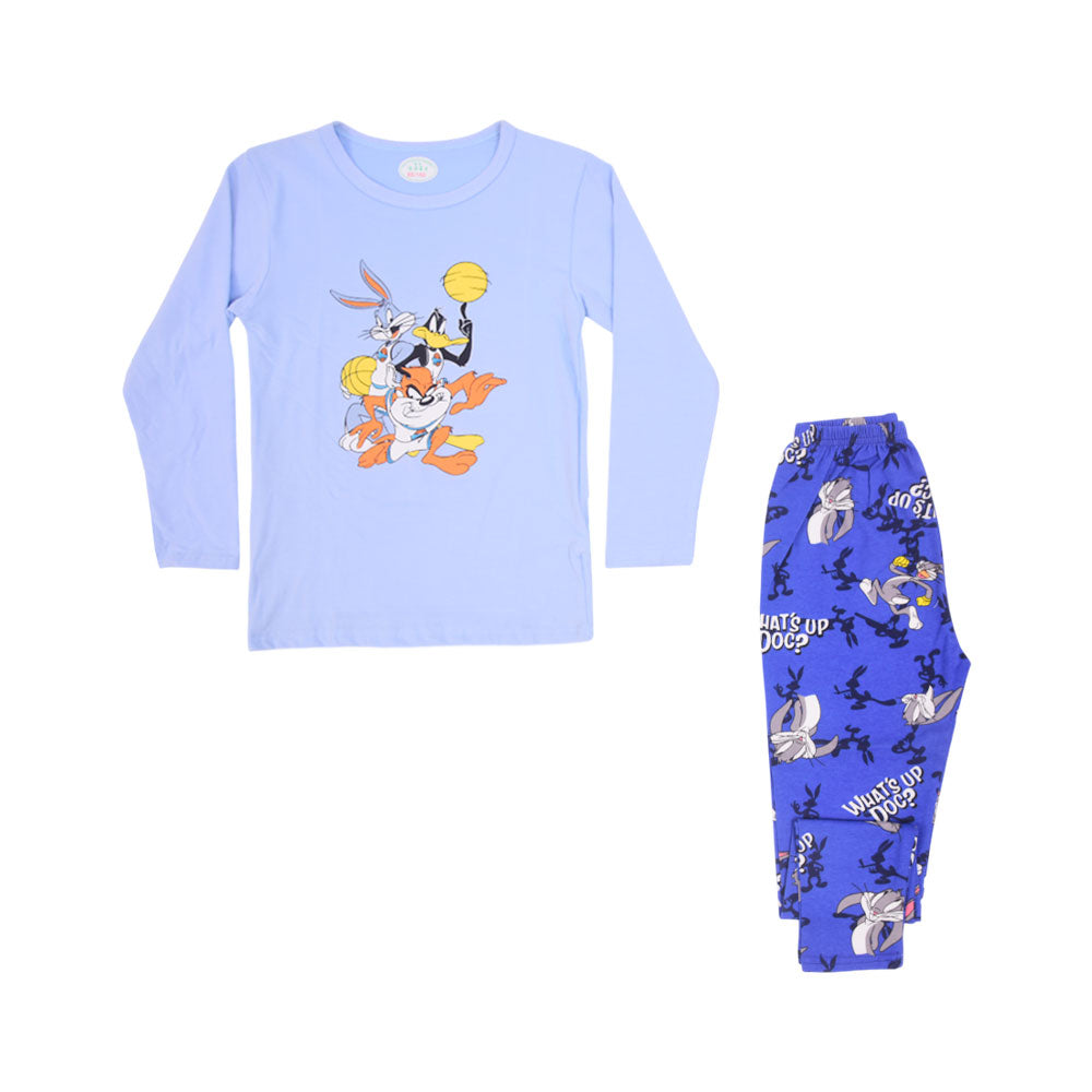 BOYS L/S 2PC SLEEPING SUIT CHR MZW-24 5-6 YEAR N-5
