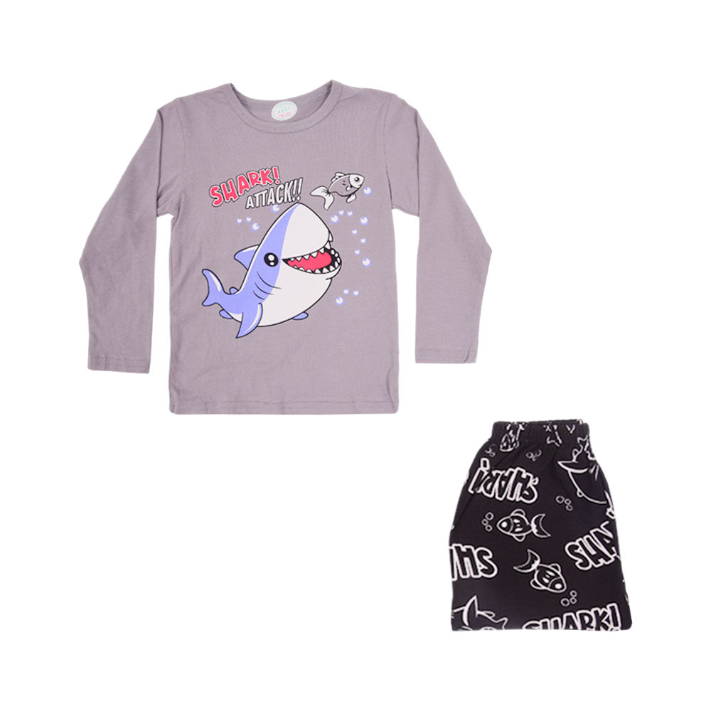 BOYS L/S 2PC SLEEPING SUIT CHR MZW-24 3-4 YEAR N-6