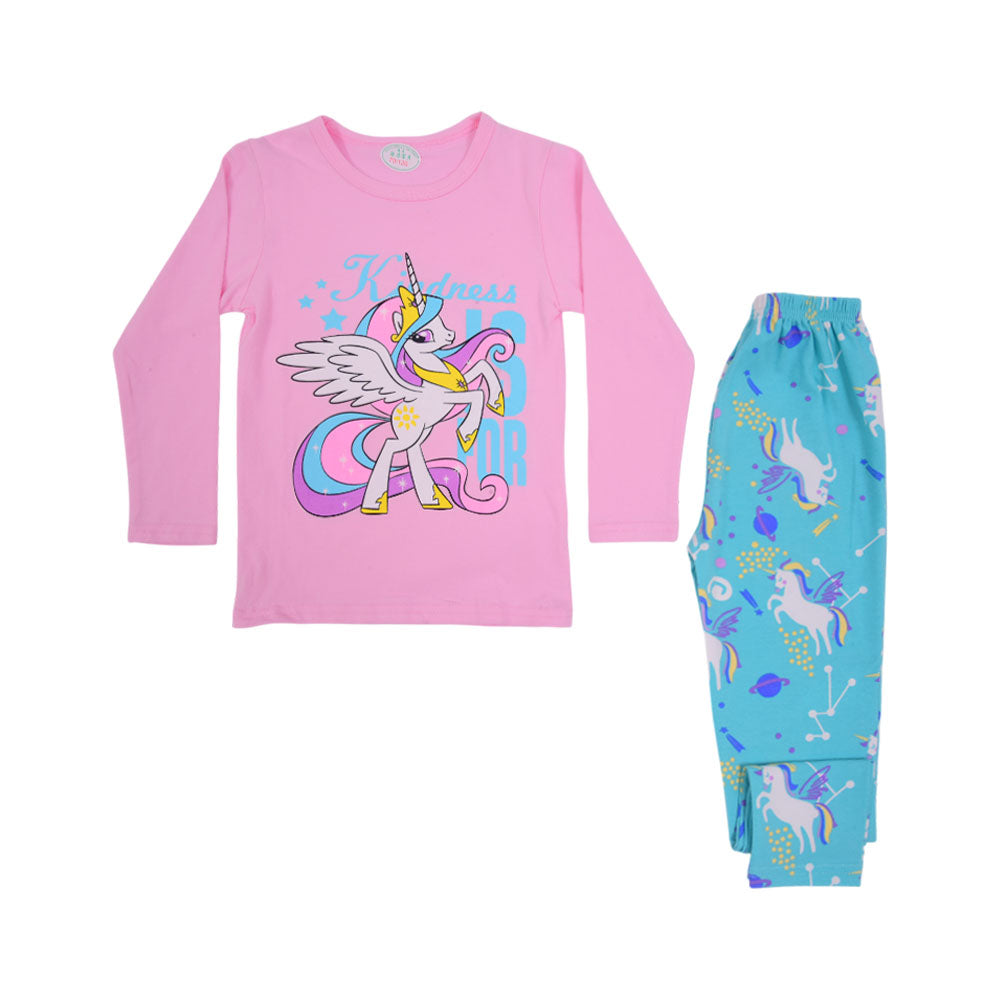 GIRLS L/S 2PC SLEEPING SUIT CHR MZW-24 2-3 YEAR N-7