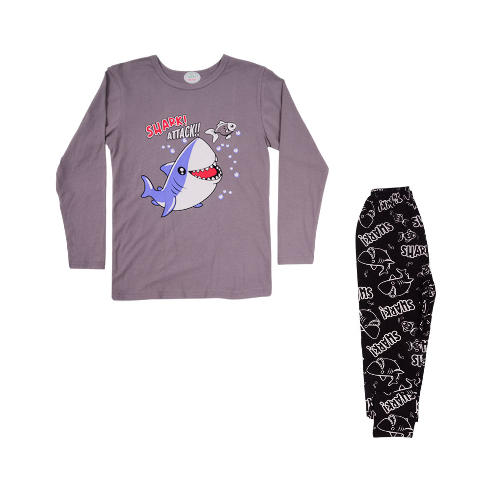 BOYS L/S 2PC SLEEPING SUIT CHR MZW-24 8-9 YEAR N-6