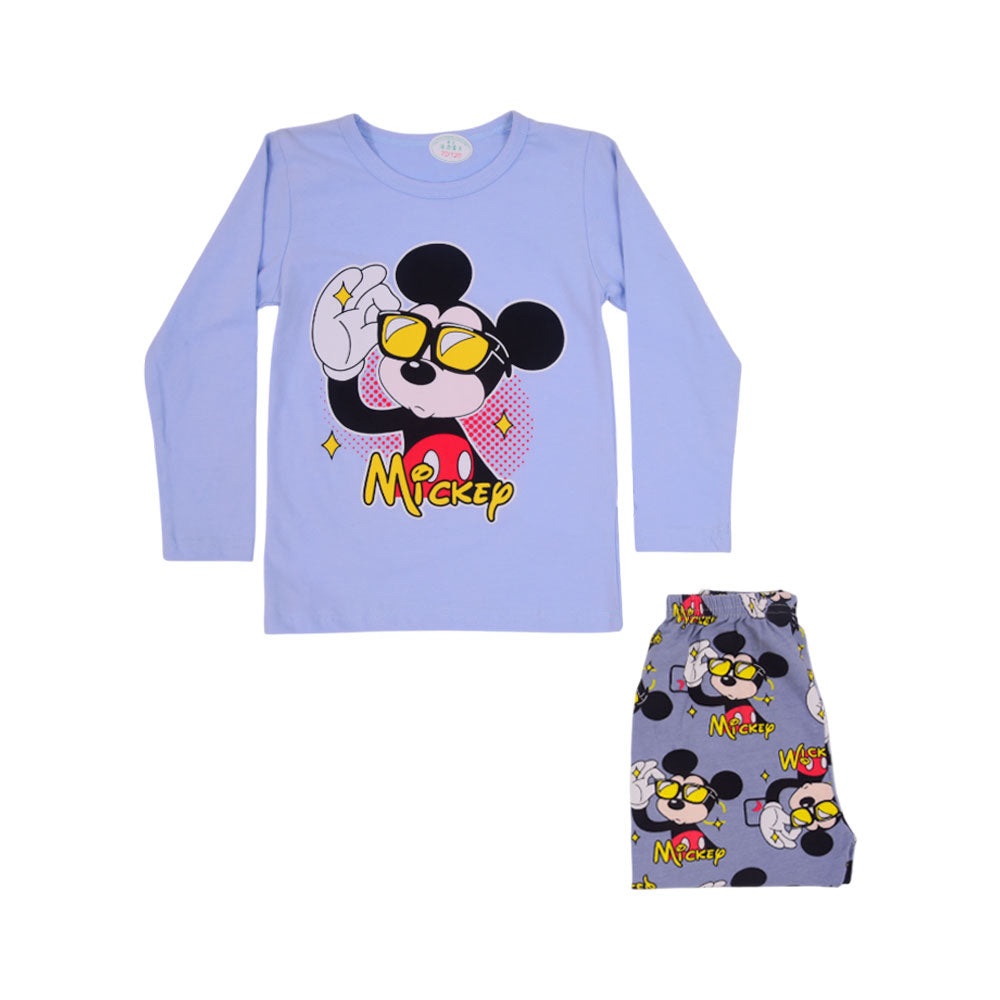 BOYS L/S 2PC SLEEPING SUIT CHR MZW-24 2-3 YEAR N-8