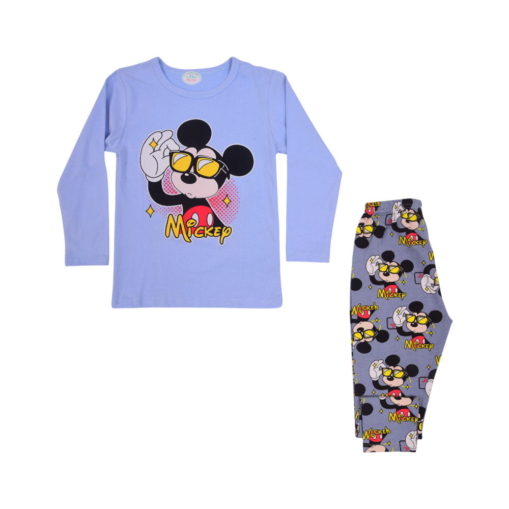 BOYS L/S 2PC SLEEPING SUIT CHR MZW-24 3-4 YEAR N-8