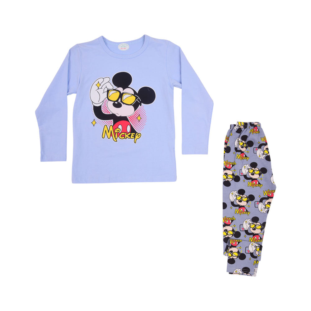 BOYS L/S 2PC SLEEPING SUIT CHR MZW-24 4-5 YEAR N-8
