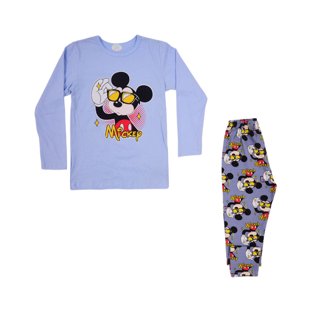 BOYS L/S 2PC SLEEPING SUIT CHR MZW-24 5-6 YEAR N-8