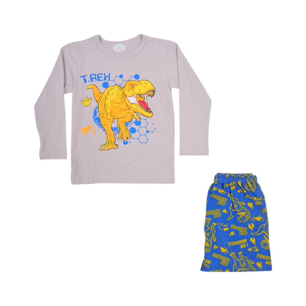BOYS L/S 2PC SLEEPING SUIT CHR MZW-24 3-4 YEAR N-9