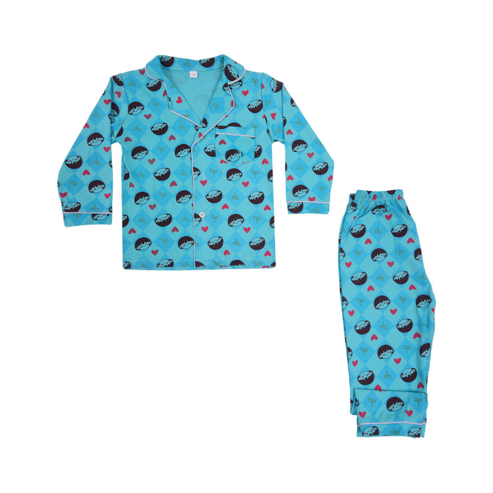 GIRLS L/S 2PC SLEEPING SUIT F/O MZW-24 3-4 YEAR NO9
