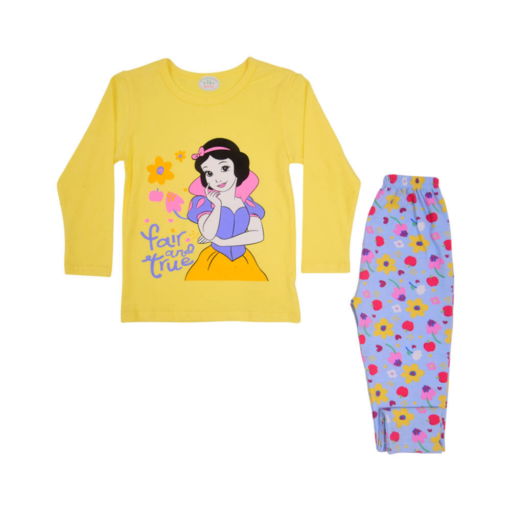 GIRLS L/S 2PC SLEEPING SUIT CHR MZW-24 2-3 YEAR N-12