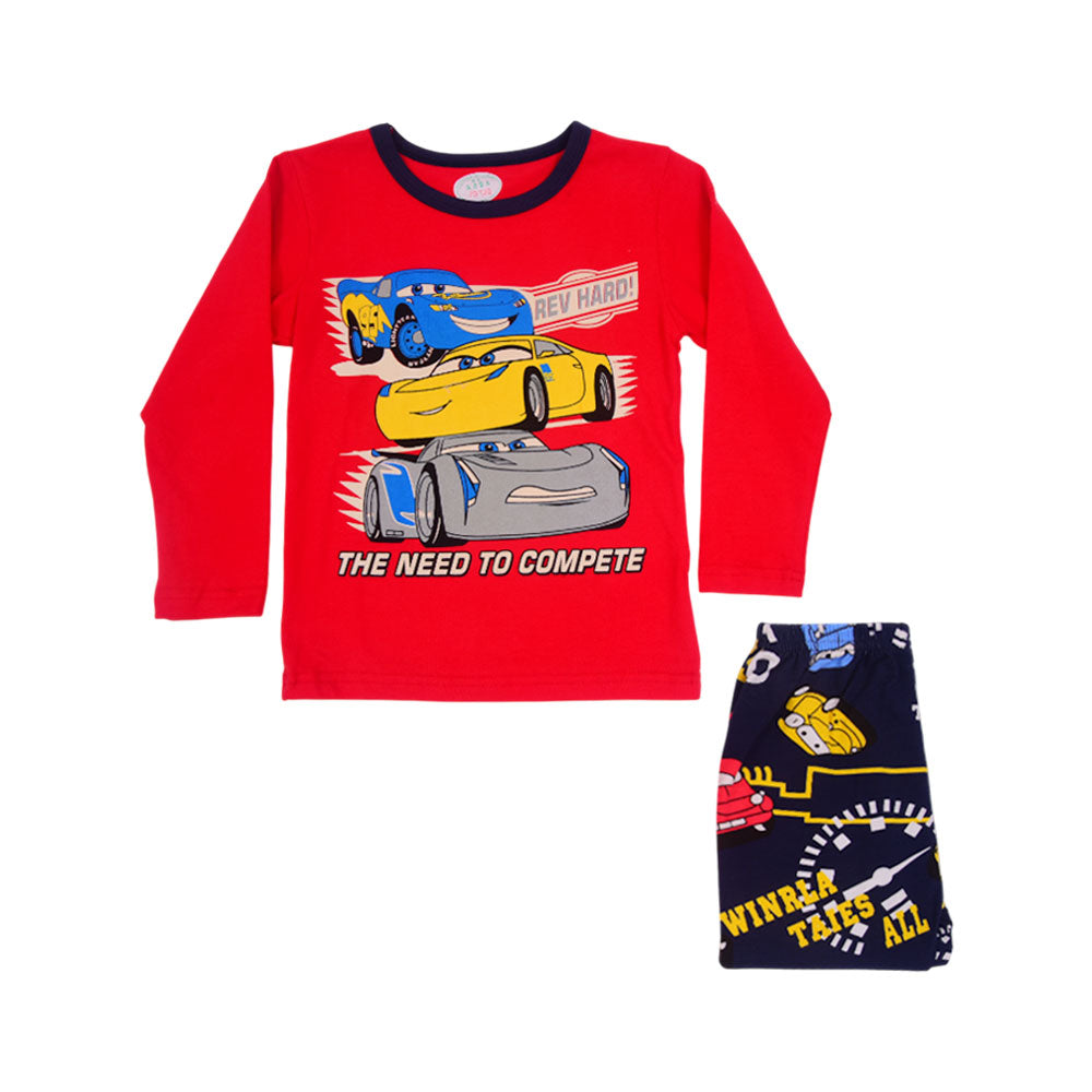 BOYS L/S 2PC SLEEPING SUIT CHR MZW-24 2-3 YEAR N-13