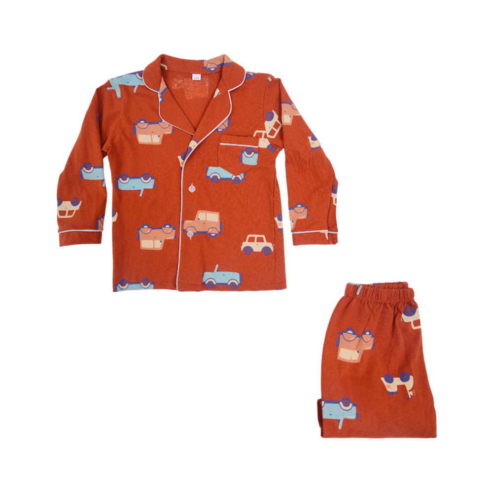 BOYS L/S 2PC SLEEPING SUIT F/O MZW-24 3-4 YEAR NO13