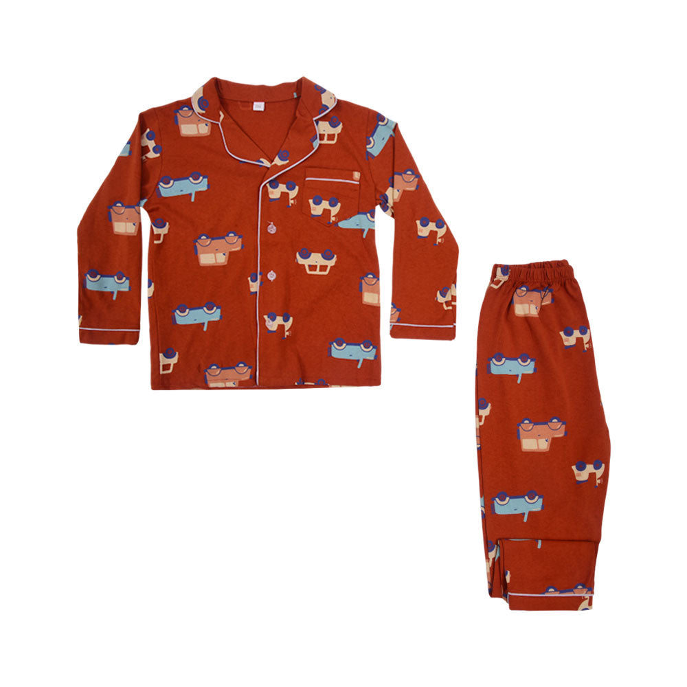 BOYS L/S 2PC SLEEPING SUIT F/O MZW-24 5-6 YEAR NO13
