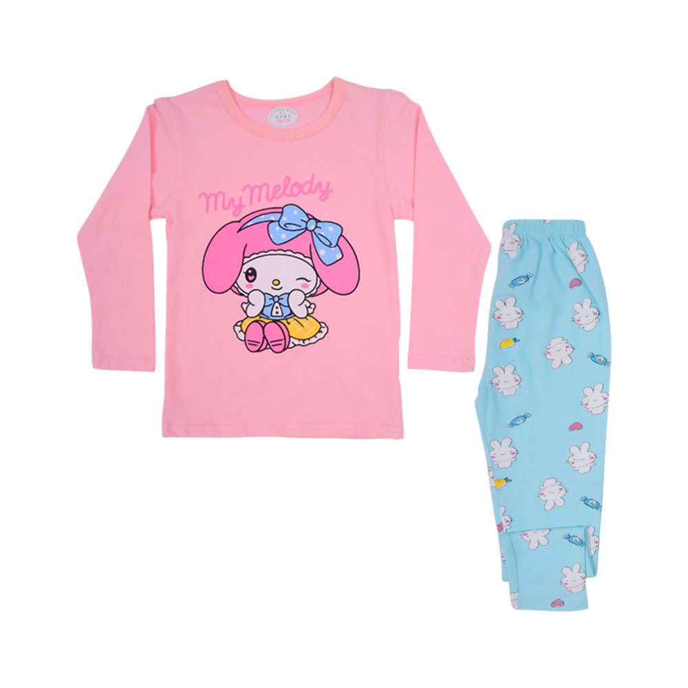 GIRLS L/S 2PC SLEEPING SUIT CHR MZW-24 2-3 YEAR N-14