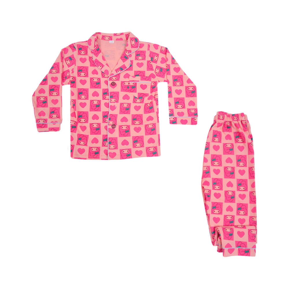 GIRLS L/S 2PC SLEEPING SUIT F/O MZW-24 2-3 YEAR NO12