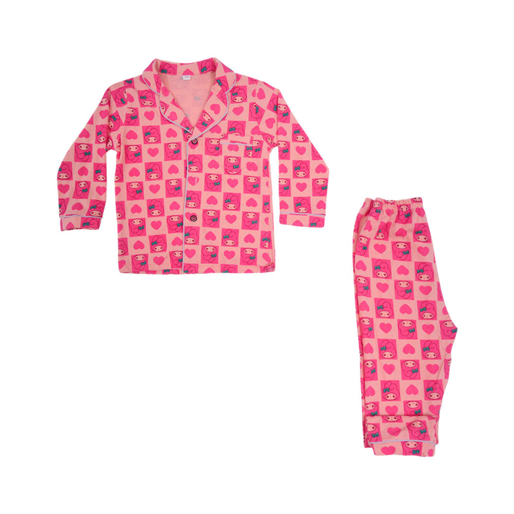 GIRLS L/S 2PC SLEEPING SUIT F/O MZW-24 3-4 YEAR NO12