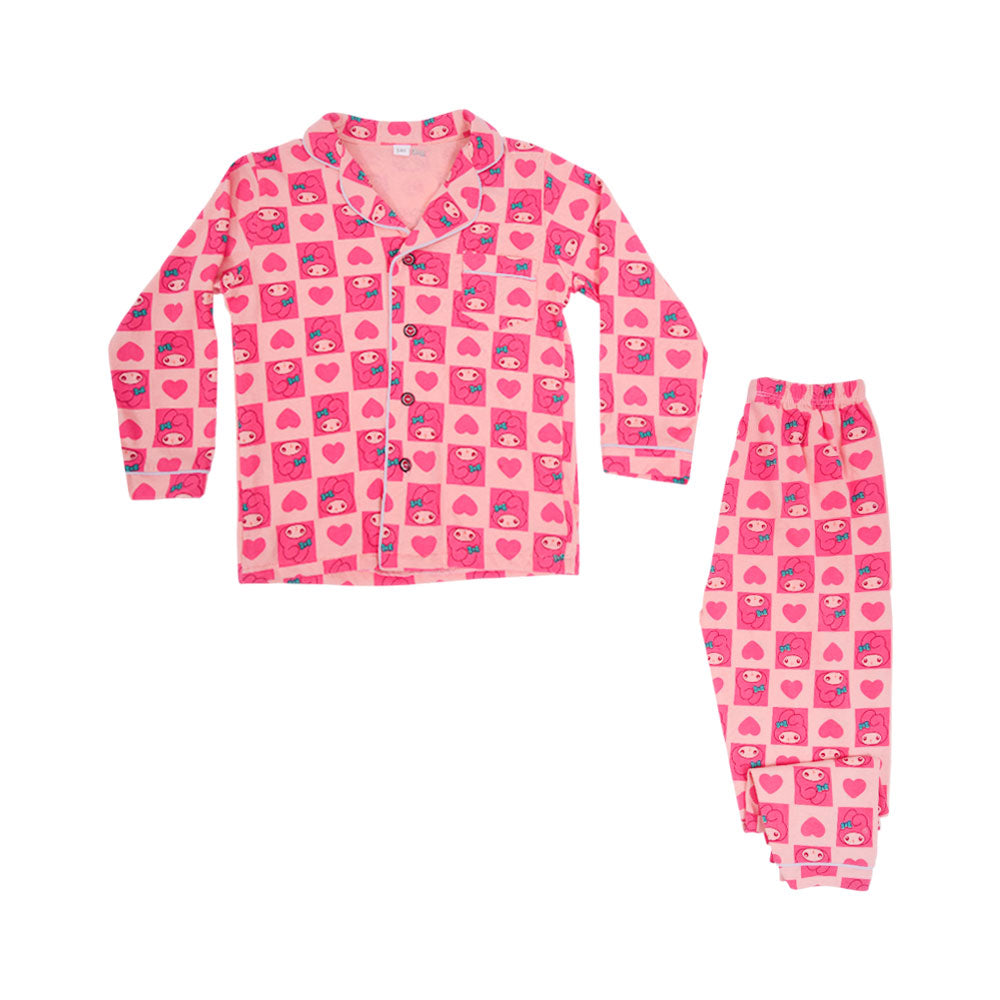 GIRLS L/S 2PC SLEEPING SUIT F/O MZW-24 4-5 YEAR NO12