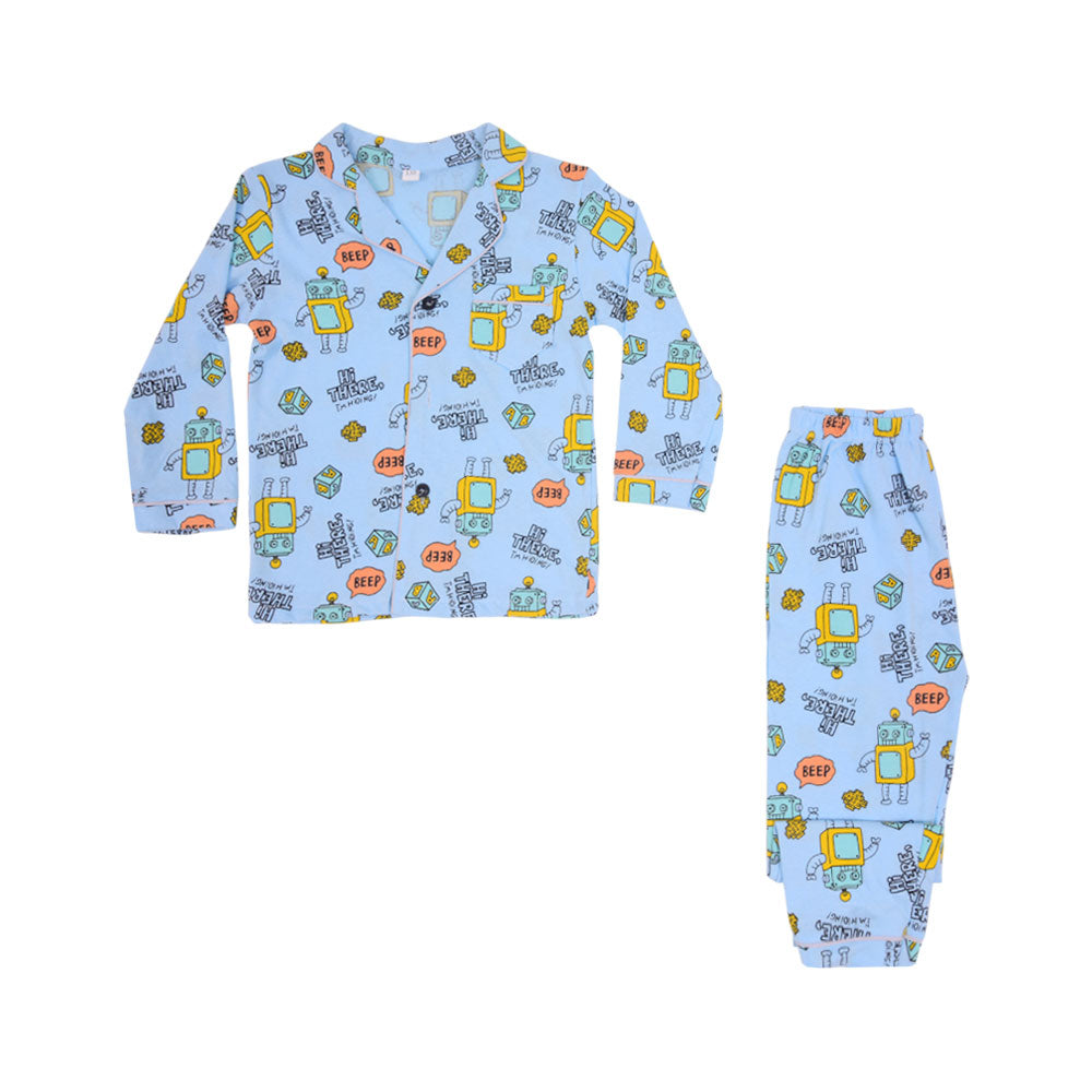 BOYS L/S 2PC SLEEPING SUIT F/O MZW-24 3-4 YEAR NO15