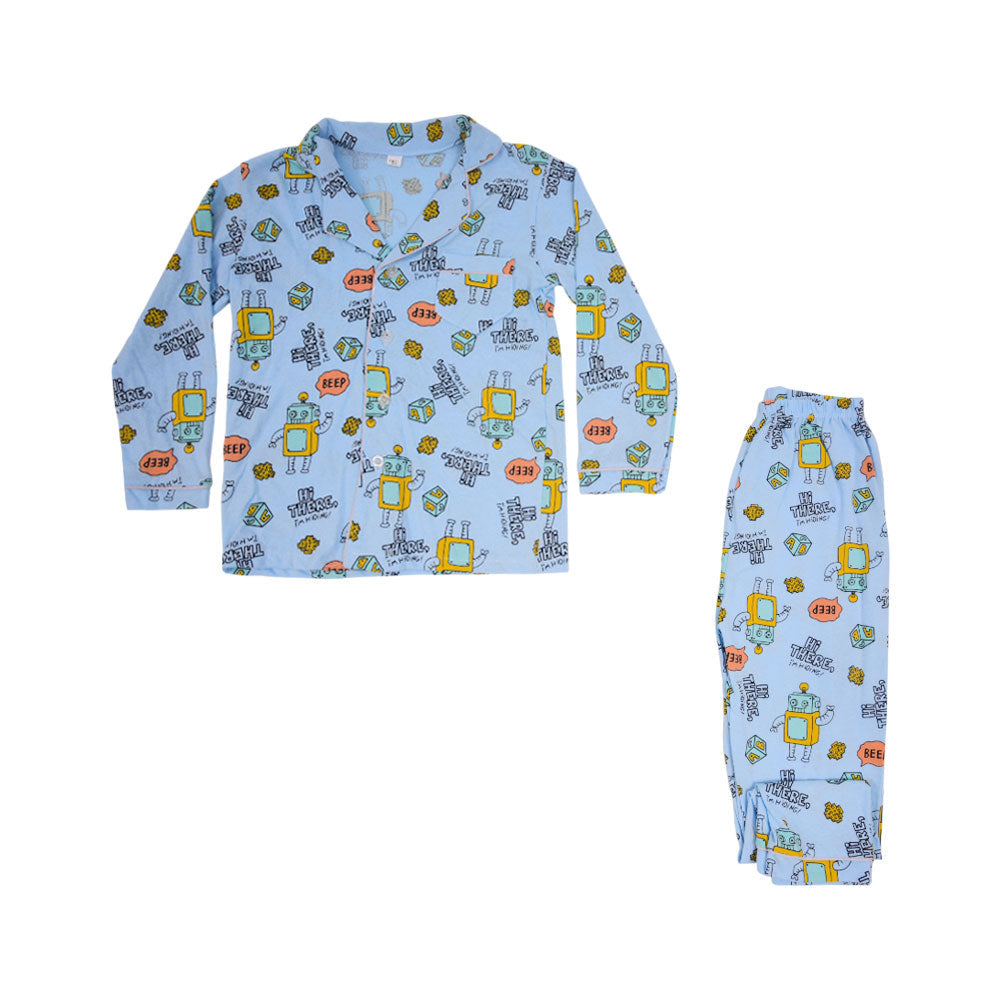 BOYS L/S 2PC SLEEPING SUIT F/O MZW-24 5-6 YEAR NO15