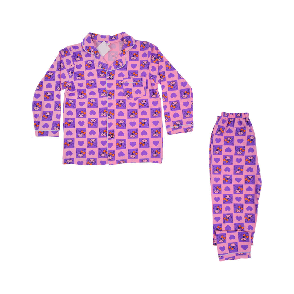 GIRLS L/S 2PC SLEEPING SUIT F/O MZW-24 5-6 YEAR NO17