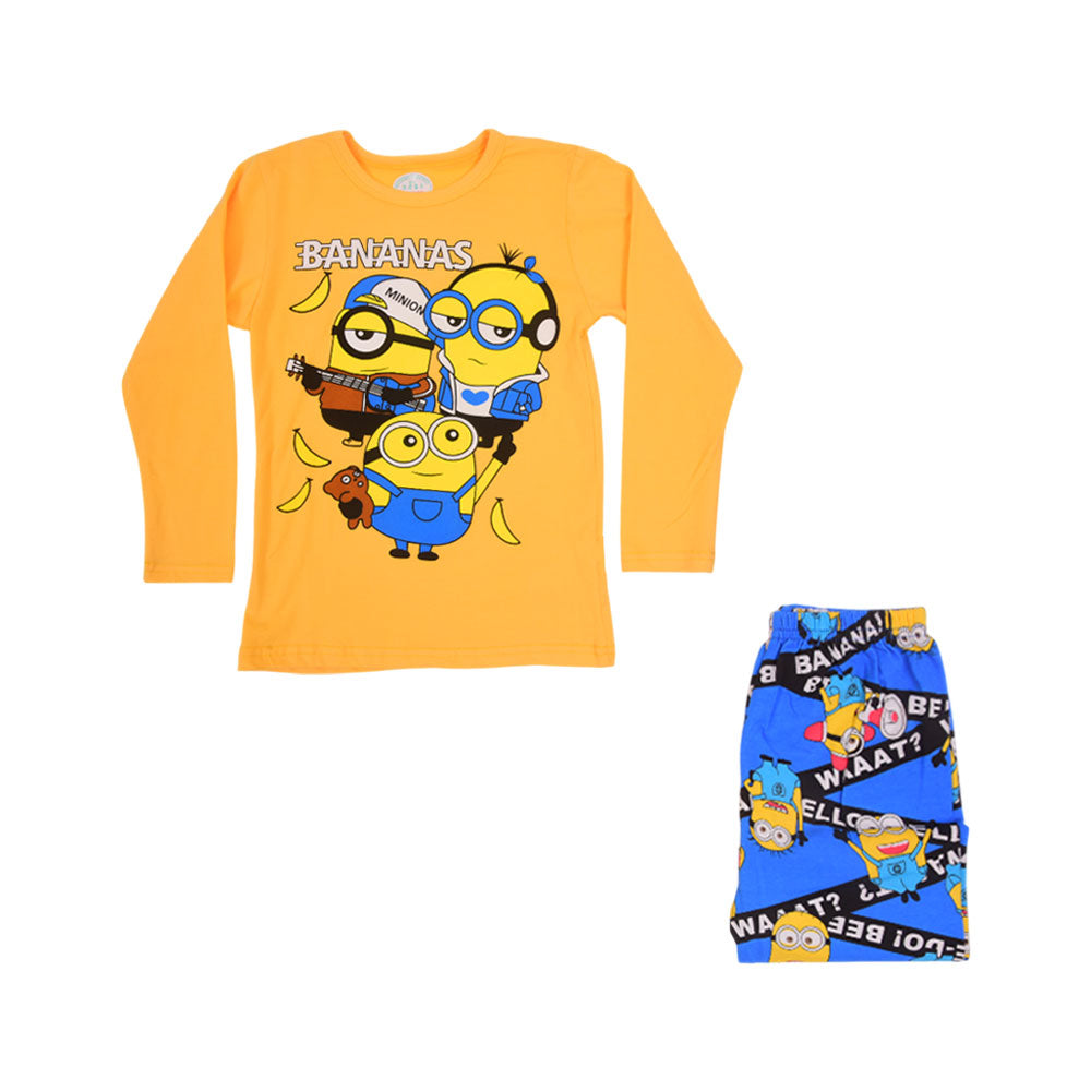BOYS L/S 2PC SLEEPING SUIT CHR MZW-24 3-4 YEAR N-18