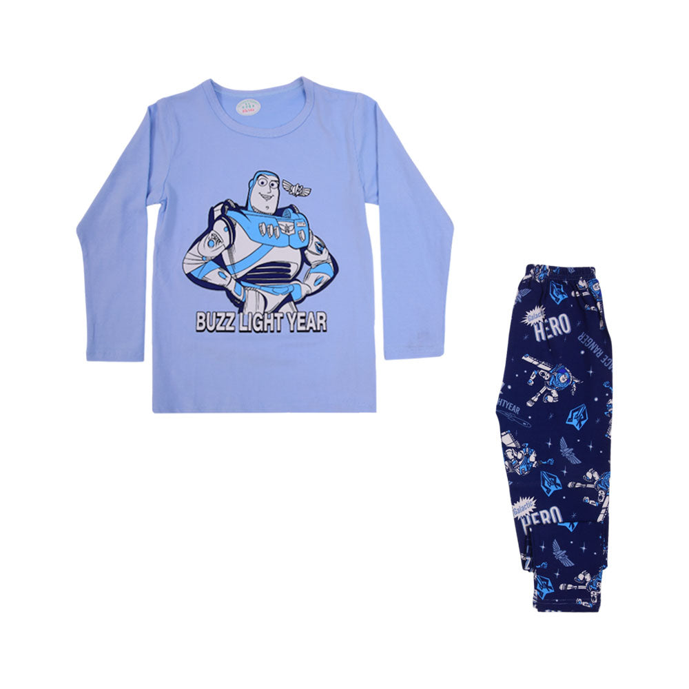 BOYS L/S 2PC SLEEPING SUIT CHR MZW-24 4-5 YEAR N-19