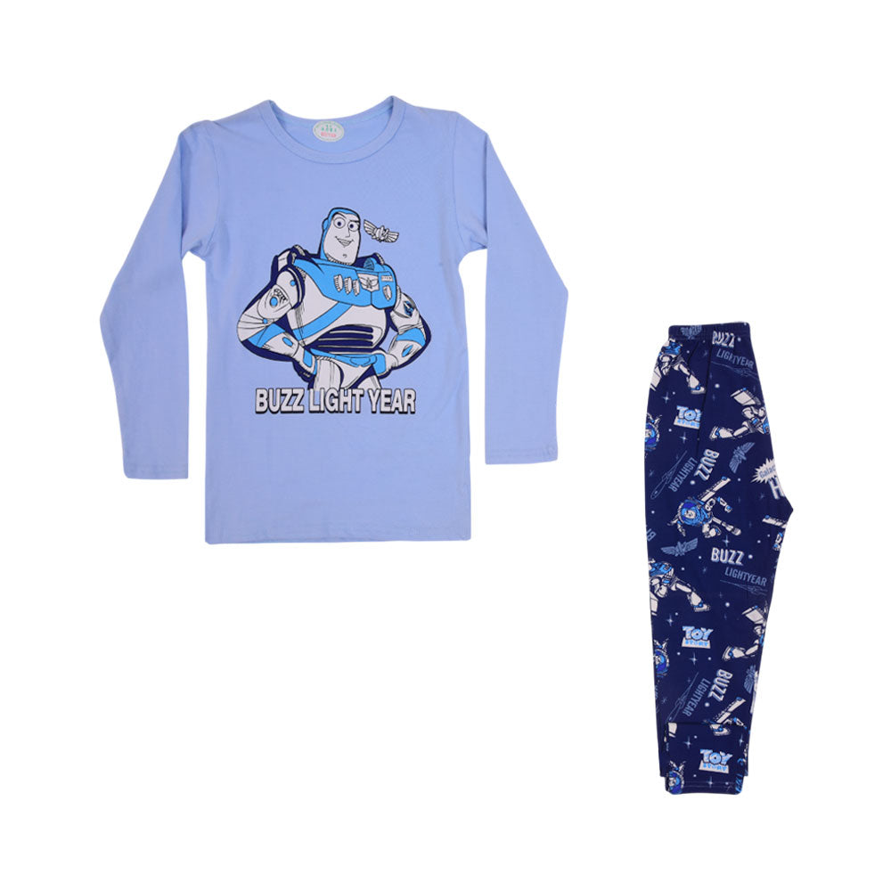 BOYS L/S 2PC SLEEPING SUIT CHR MZW-24 5-6 YEAR N-19