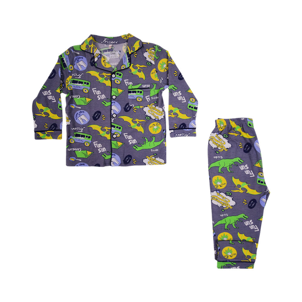 BOYS L/S 2PC SLEEPING SUIT F/O MZW-24 5-6 YEAR NO25