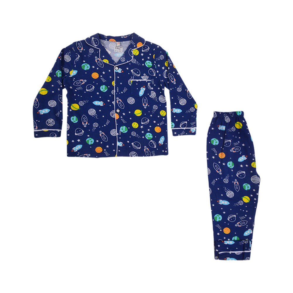 BOYS L/S 2PC SLEEPING SUIT F/O MZW-24 7-8 YEAR NO27