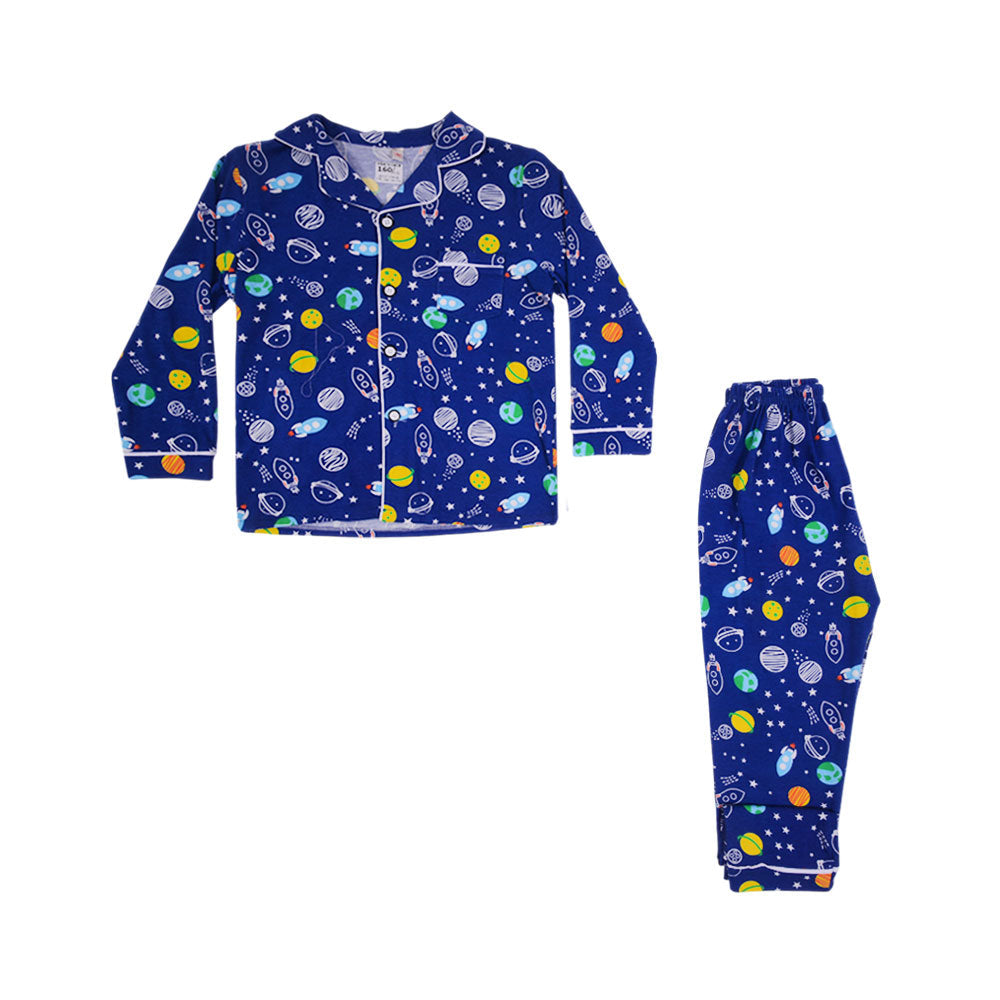 BOYS L/S 2PC SLEEPING SUIT F/O MZW-24 8-9 YEAR NO27
