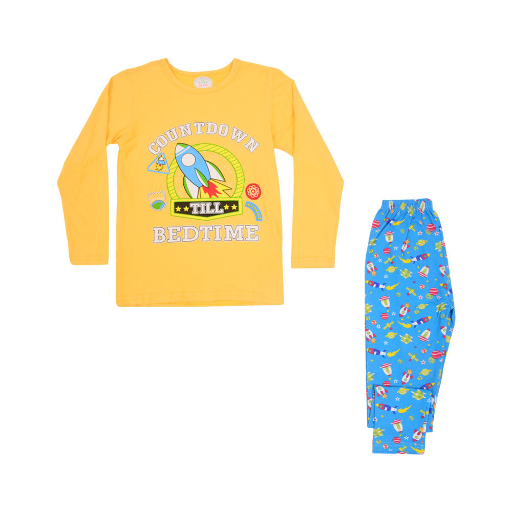 BOYS L/S 2PC SLEEPING SUIT CHR MZW-24 4-5 YEAR N-22