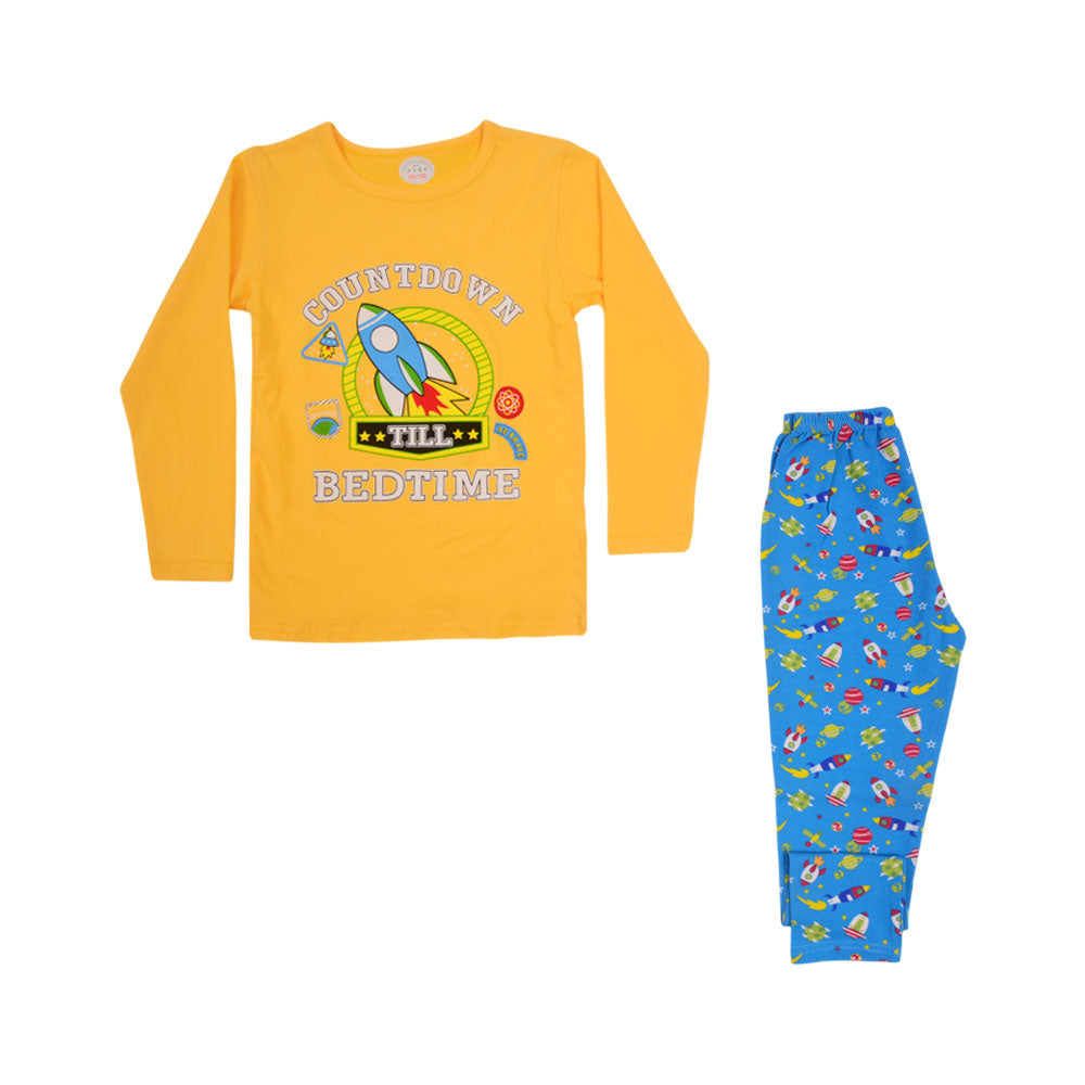 BOYS L/S 2PC SLEEPING SUIT CHR MZW-24 5-6 YEAR N-22