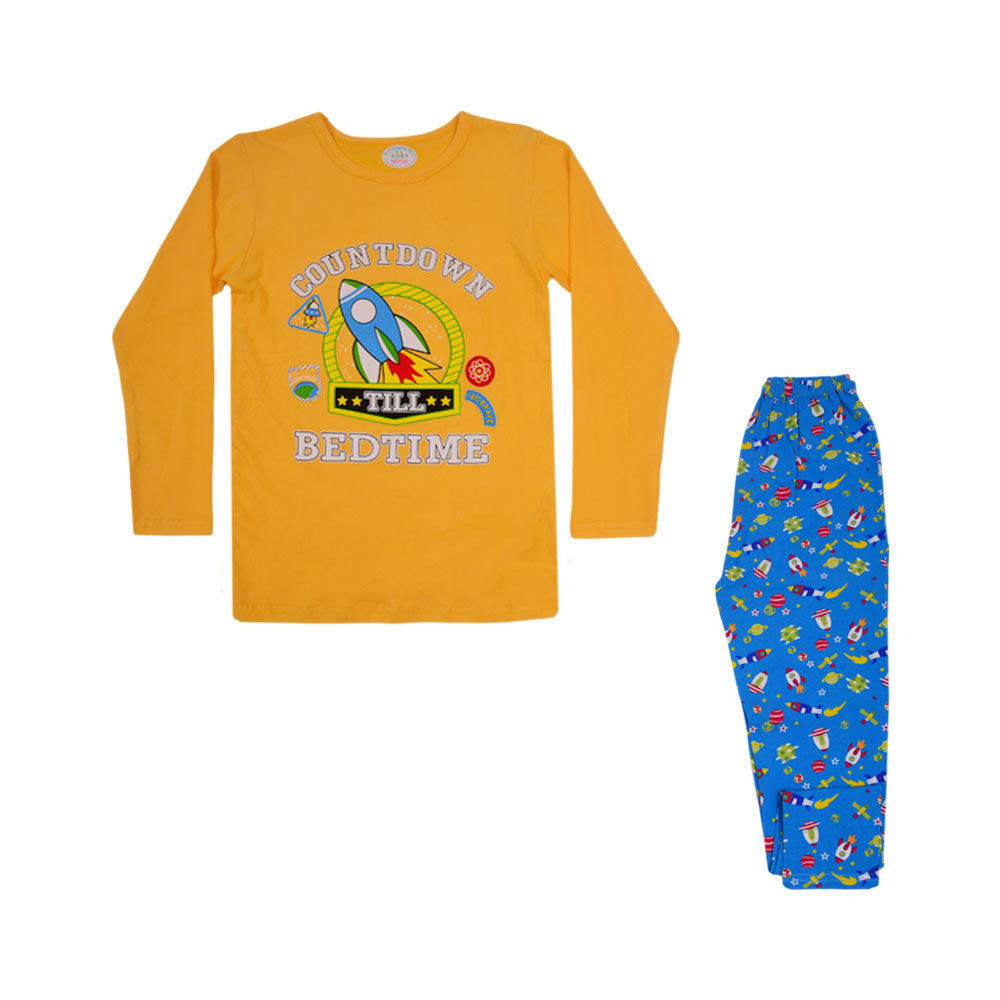 BOYS L/S 2PC SLEEPING SUIT CHR MZW-24 7-8 YEAR N-22
