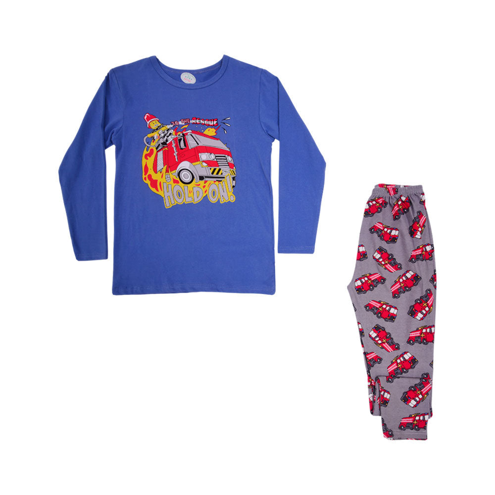 BOYS L/S 2PC SLEEPING SUIT CHR MZW-24 8-9 YEAR N-24
