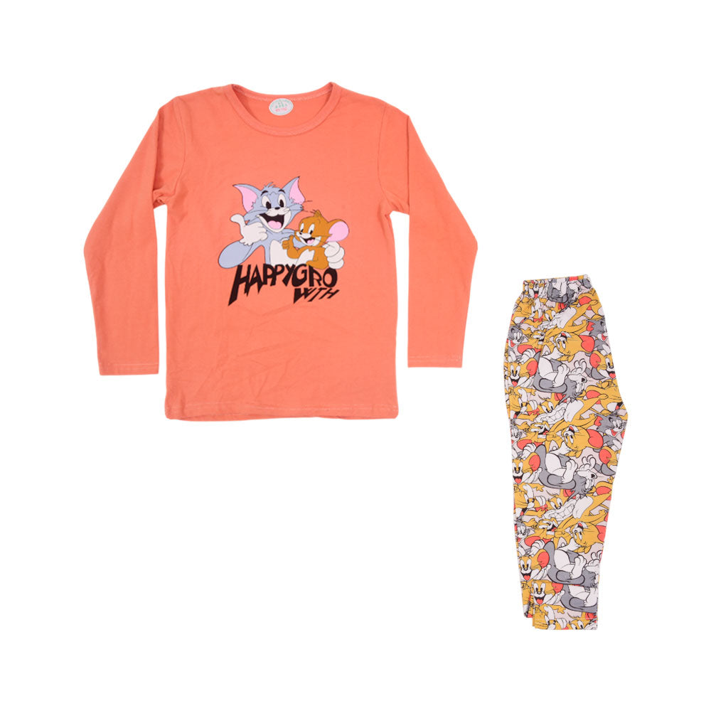 BOYS L/S 2PC SLEEPING SUIT CHR MZW-24 5-6 YEAR N-26