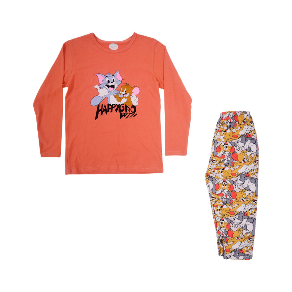 BOYS L/S 2PC SLEEPING SUIT CHR MZW-24 8-9 YEAR N-26