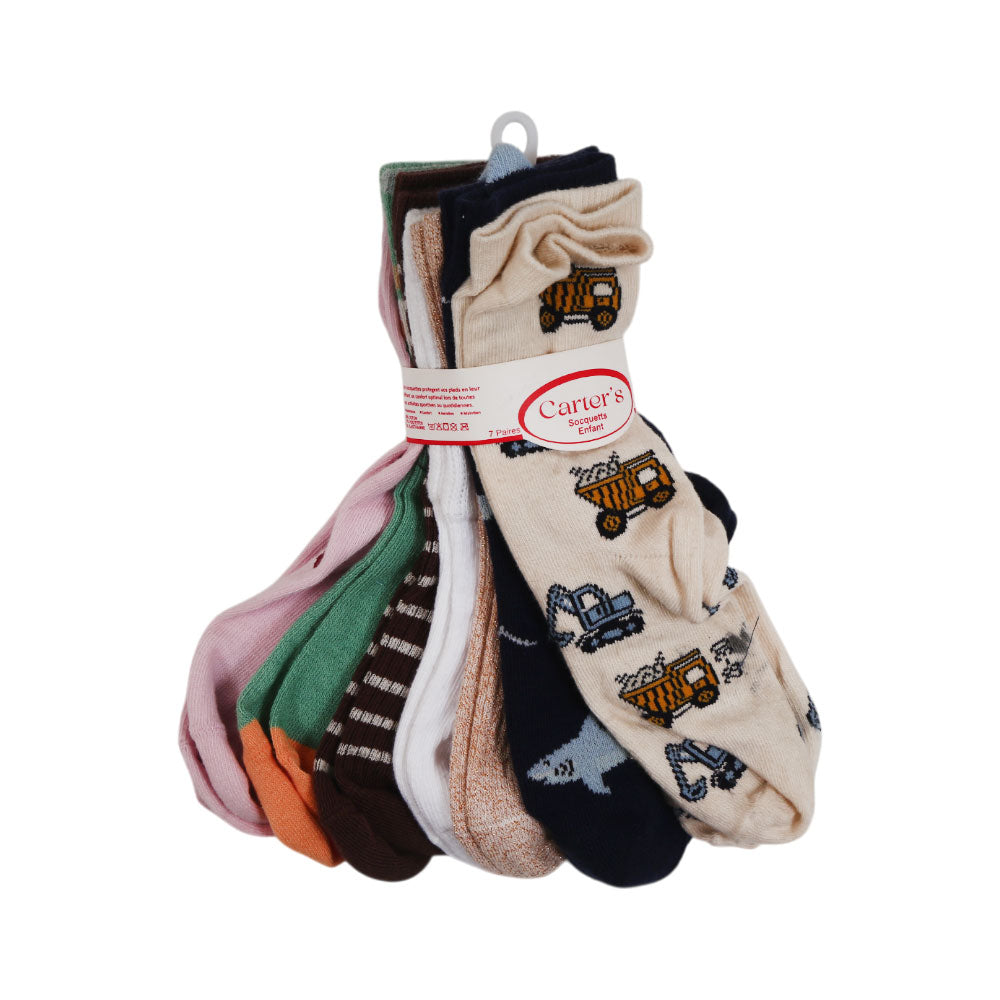 BABY SOCKS 7PC PACK NICE & EASY 9-10Y MZW-24 1-HC