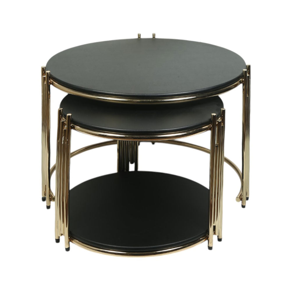 CENTRE TABLE BLACK 2 PCS SET