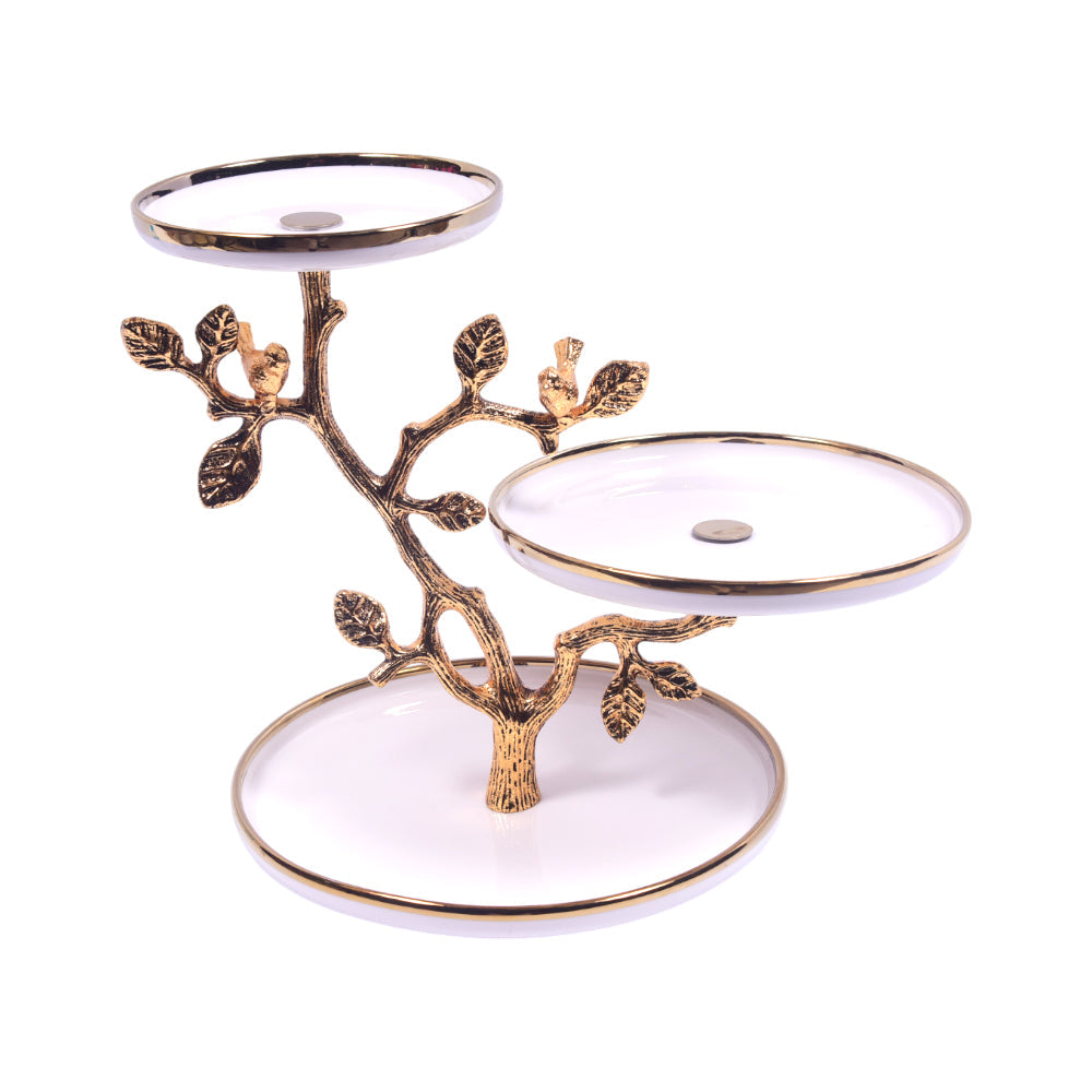 DISH CAKE 3 TIER ORCHID WB-1078