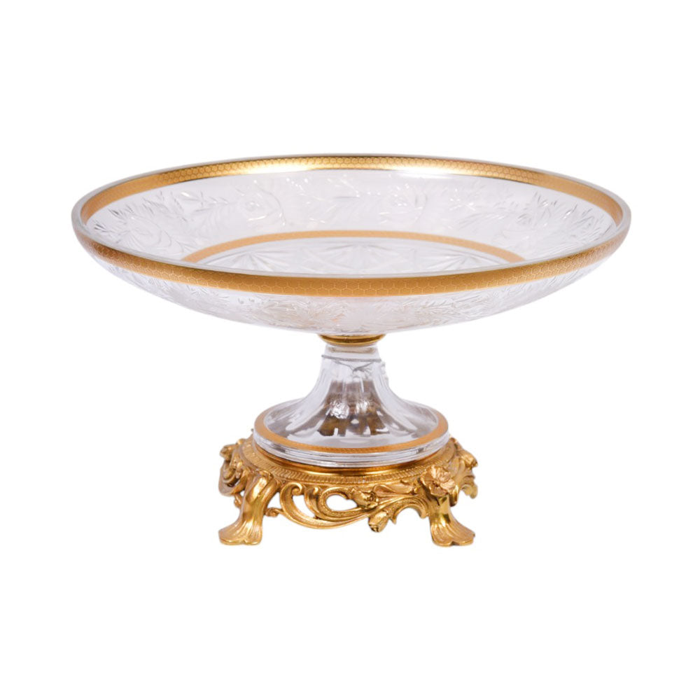 DISH CRYSTAL BRASS E8-P5023-3 JSA04-20