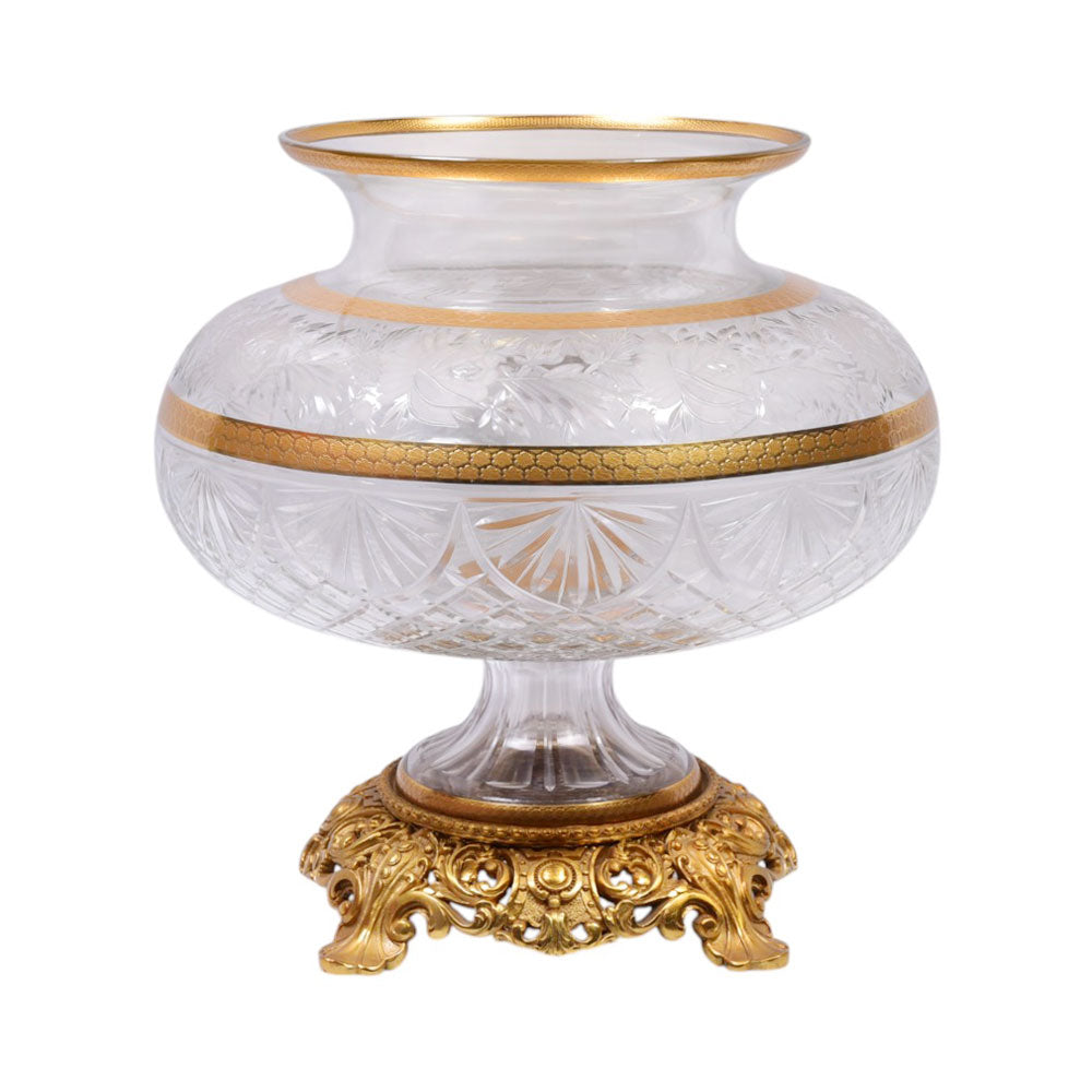 VASE CRYSTAL BRASS E8-V1138-1 JSA04-20