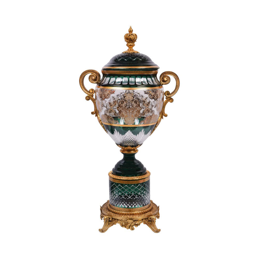 BOWL CANDY CRYSTAL BRASS H-J70-2064 JSB03-A34