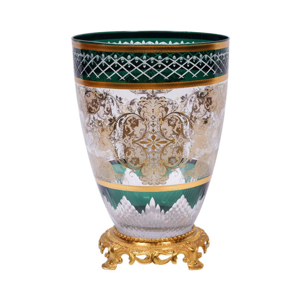 VASE CRYSTAL BRASS E8-V1086-1 JSB03-A34