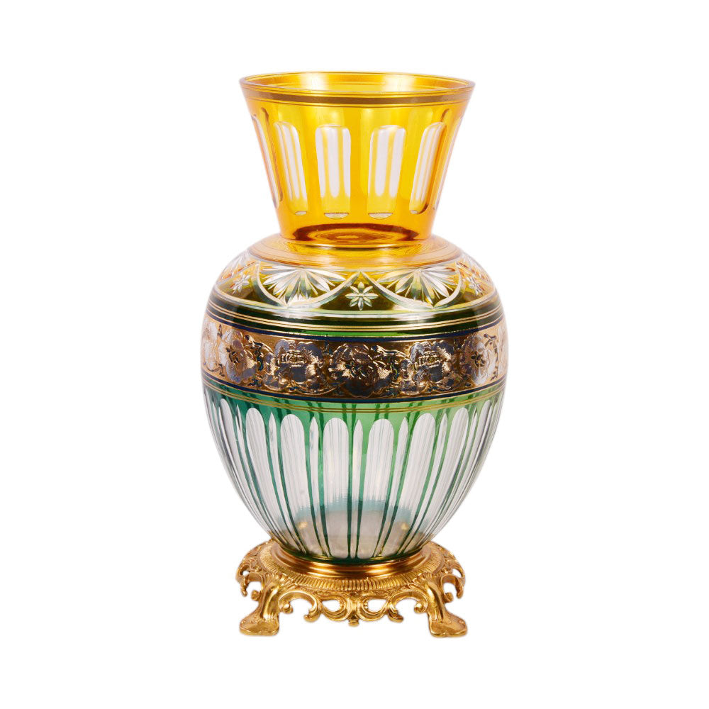 VASE CRYSTAL BRASS E8-V1066-1 JSC11-D25-6