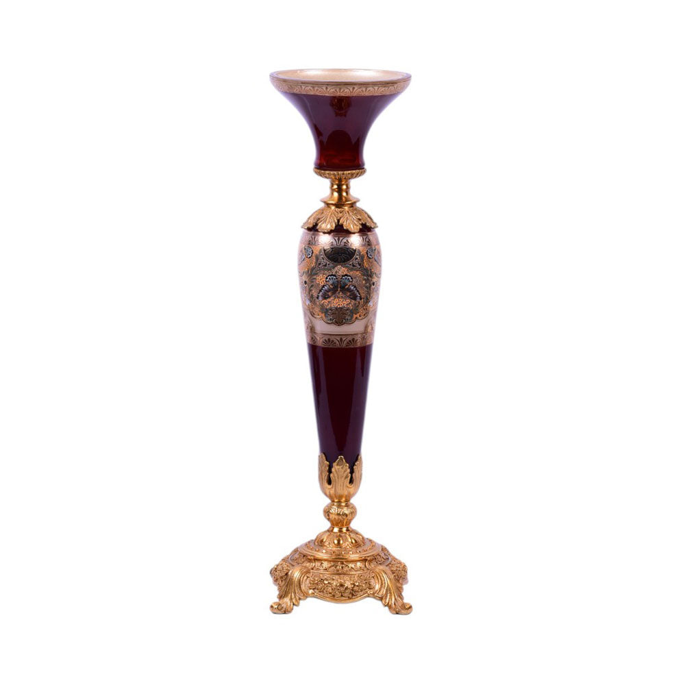 CANDLE STAND CRYSTAL BRASS EC6028-1 J201B-603