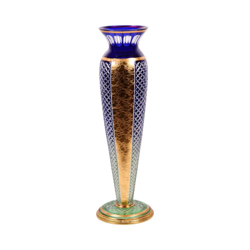 VASE CRYSTAL BRASS E9-VGC1128-1 JSC24-713