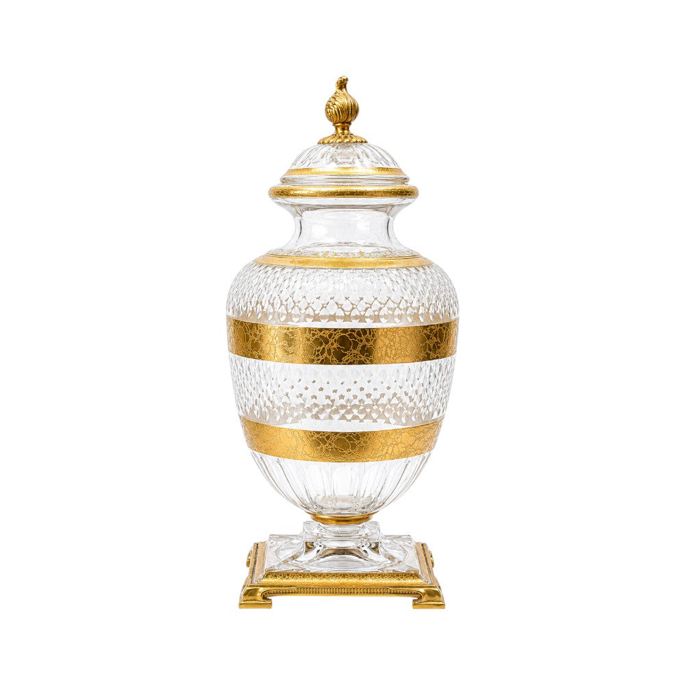 BOWL CANDY CRYSTAL BRASS E9-J22037-3 JSA08-20